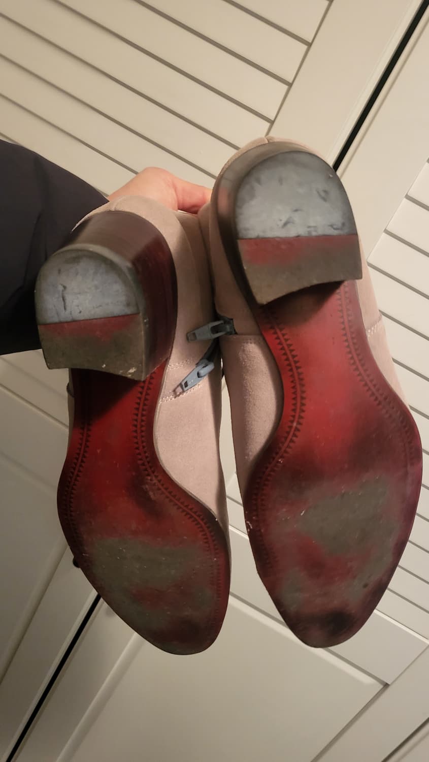 그레이 스웨이드 앵클 부츠 상품이미지8