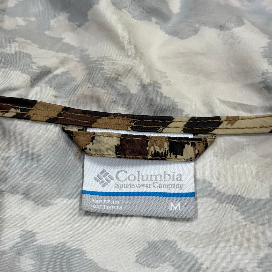 컬럼비아 빈티지 밀리터리 카모플라쥬 나일론 바람막이 자켓 M 상품이미지4