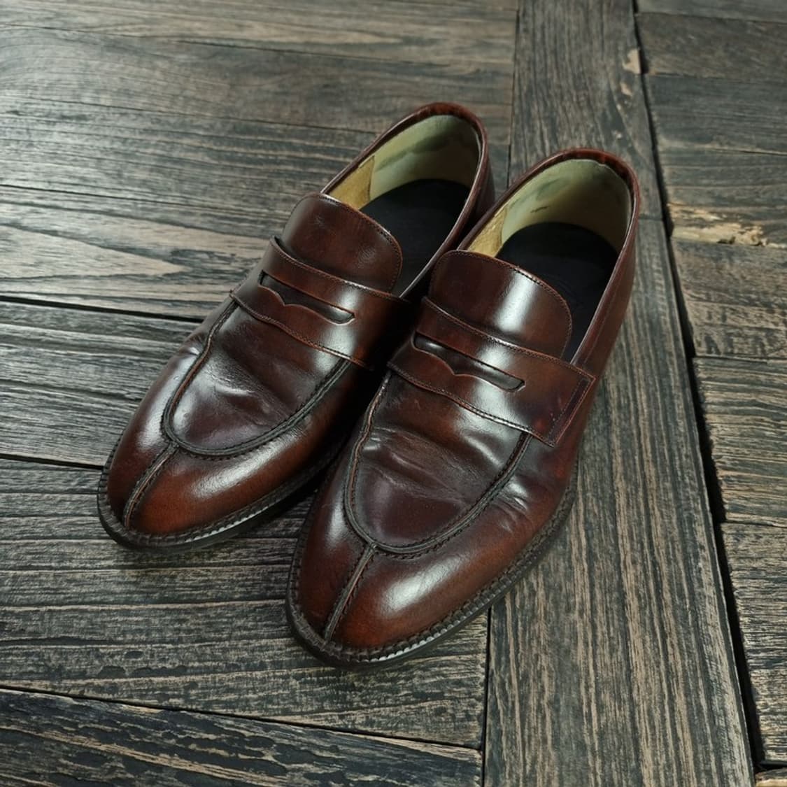 [로맨틱무브] 레더 페니 로퍼 브라운 M18596 상품이미지1