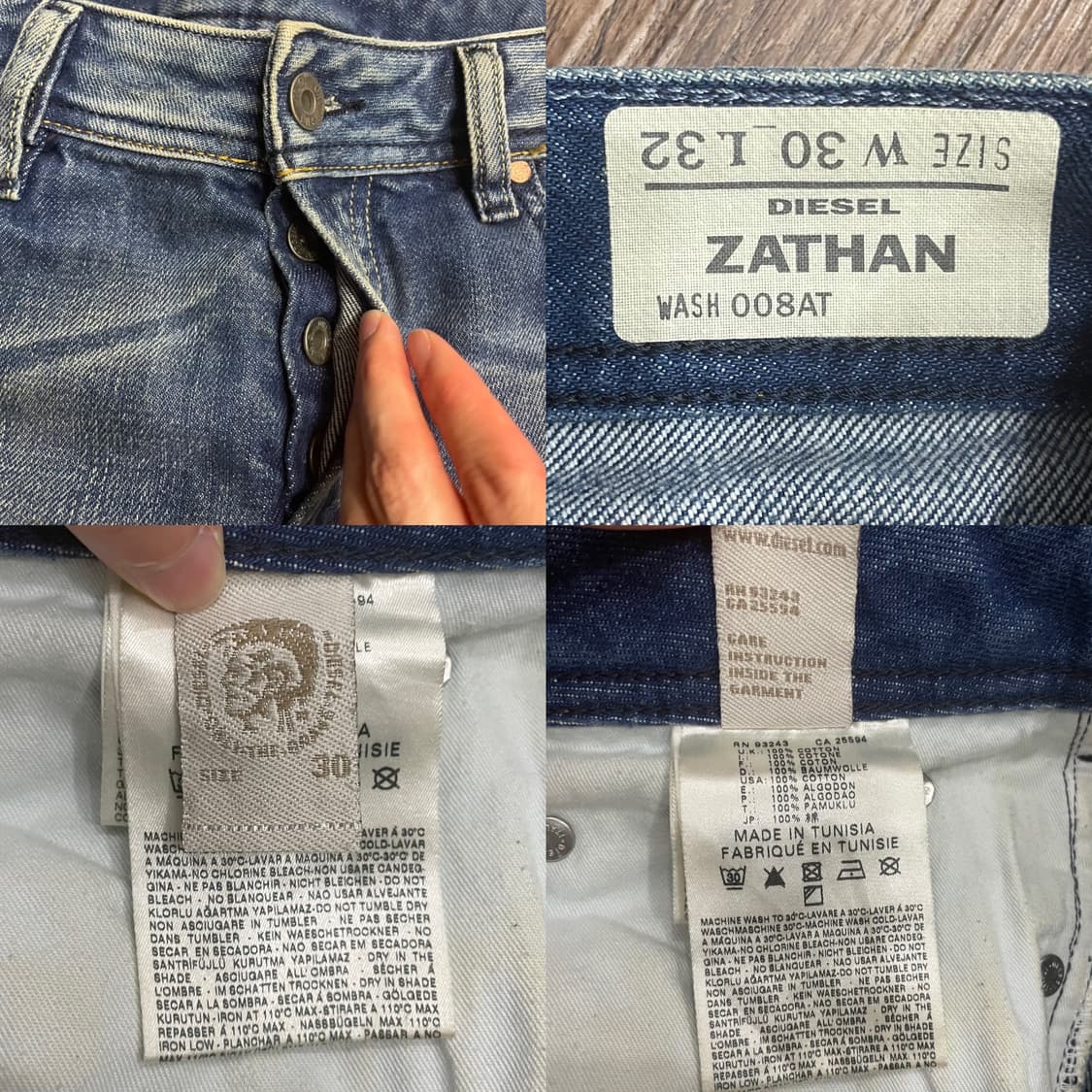 디젤 ZATHAN 부츠컷 플레어진 데님 팬츠 상품이미지6