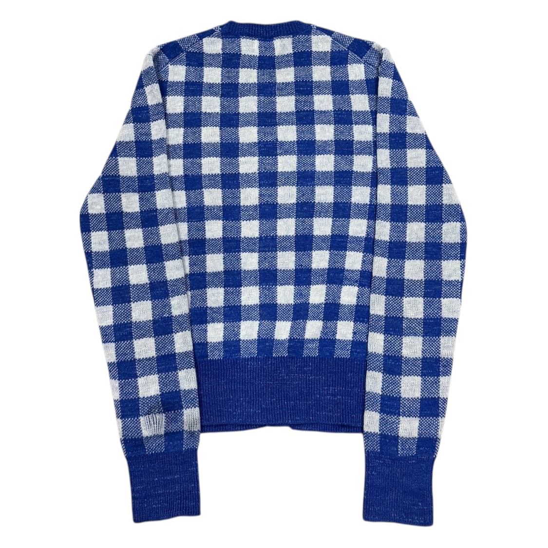 폴로 랄프로렌 체크 패턴 린넨 면 가디건 블루 XS 상품이미지2