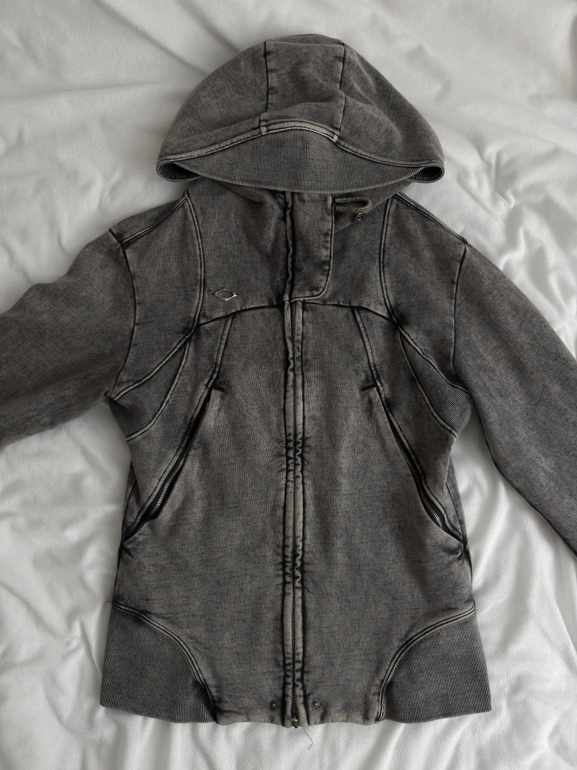 미스치프 컷 오프 후드 워시드 상품이미지2