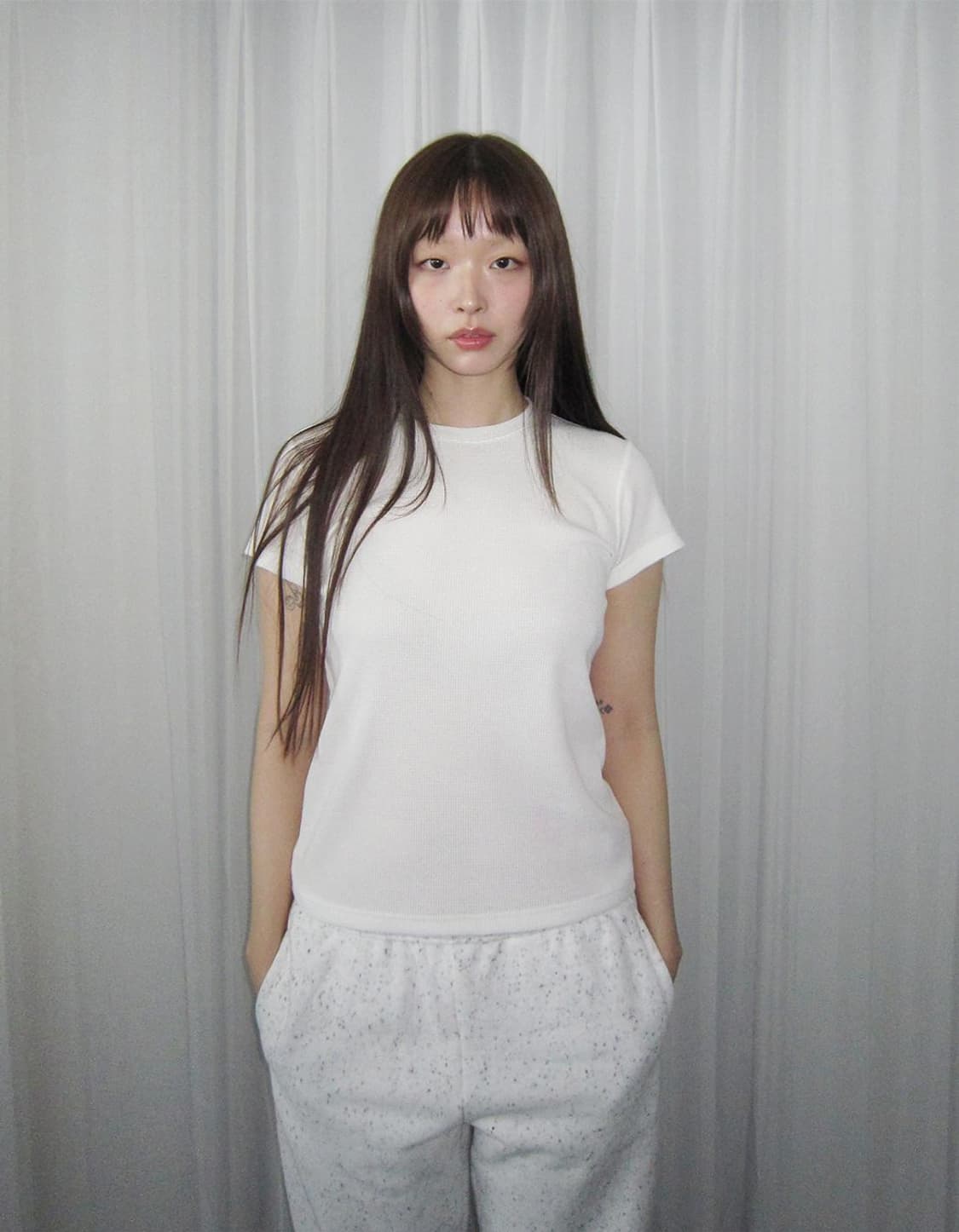 지초이컴포트 와플 티셔츠 상품이미지1