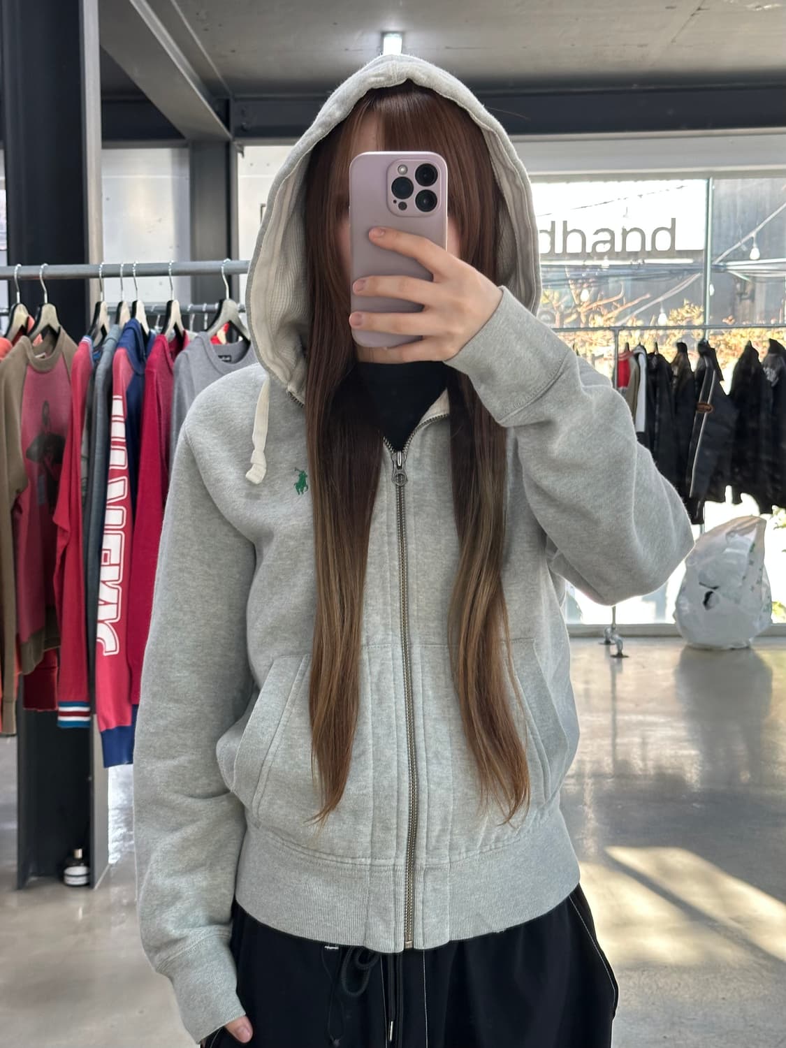 폴로랄프로렌 후드집업 그레이 상품이미지3