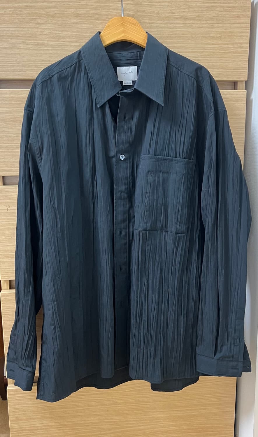 유스(youth) 주름셔츠 블랙  상품이미지1