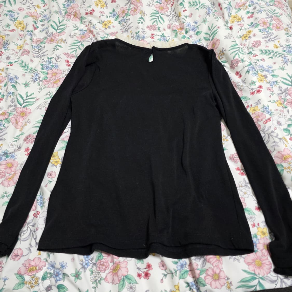 엑시즈팜 일본빈티지)블랙 고딕로리타 레이스셔링 공겜여주고전 리본 블라우스 상품이미지4