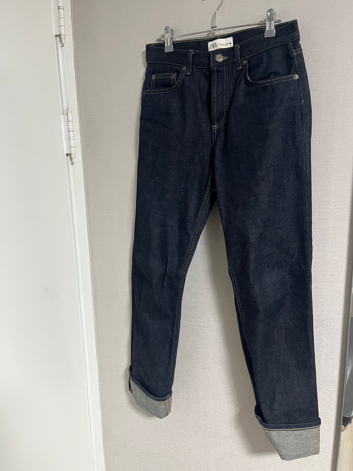 자라 생지 데님 팬츠 청바지 eu34 스트레이트핏 상품이미지1