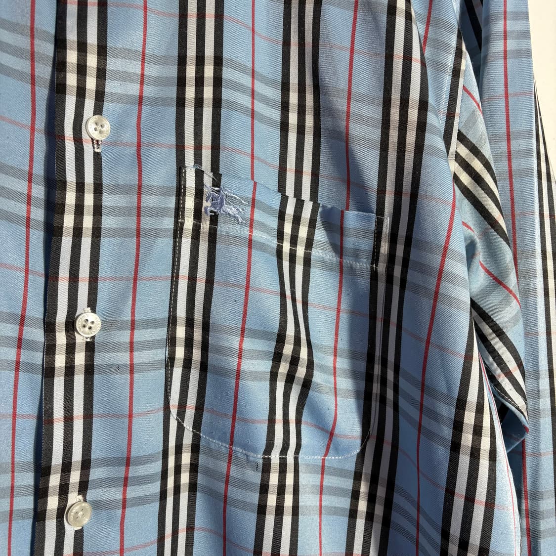 버버리 빈티지 블루 체크 셔츠 (무료배송) 상품이미지2