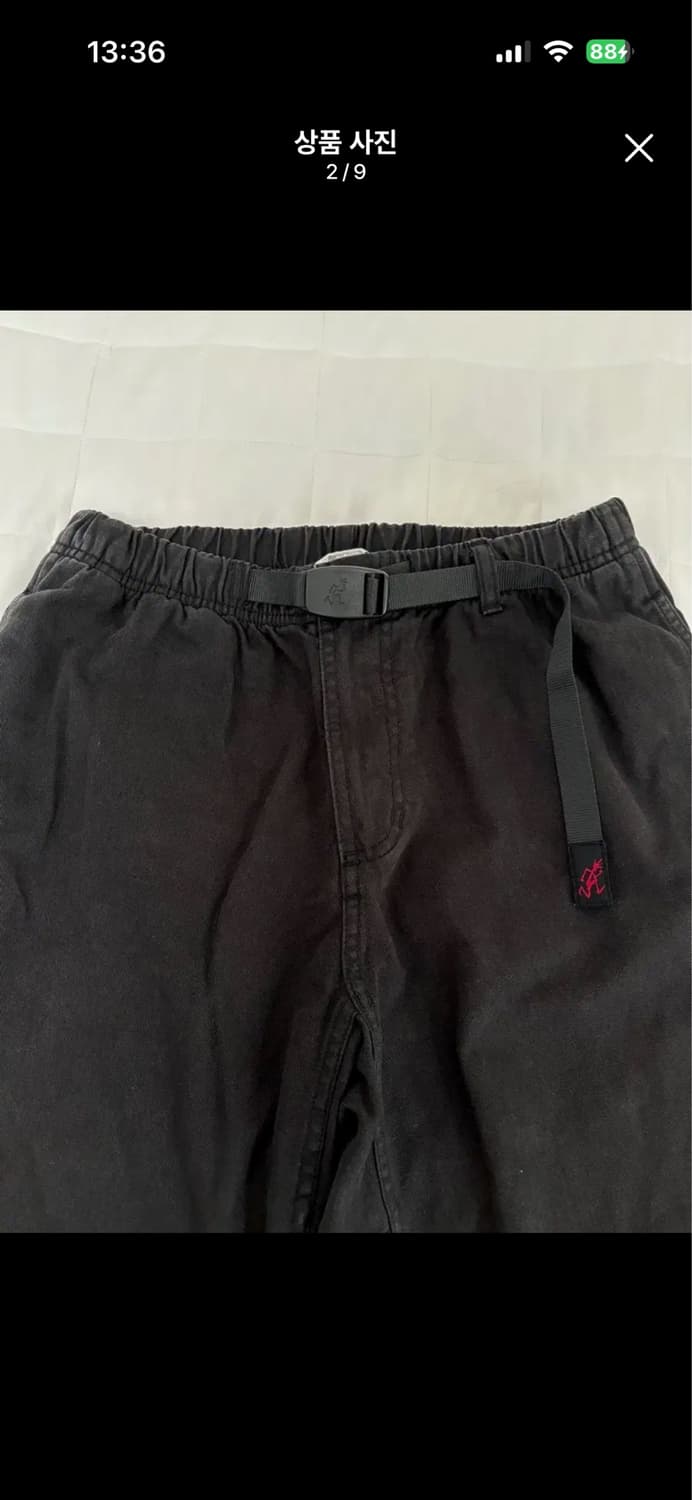 [M] 그라미치 블랙 코튼 팬츠 벨트 Gramicci C734 상품이미지2