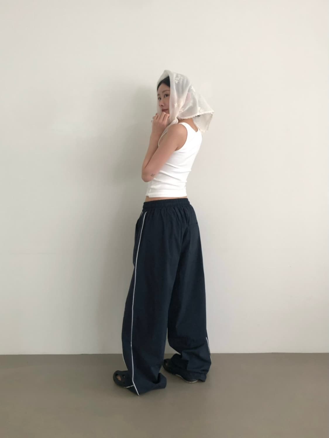 [YUE] yue project 시티 나일론 팬츠 네이비 상품이미지1