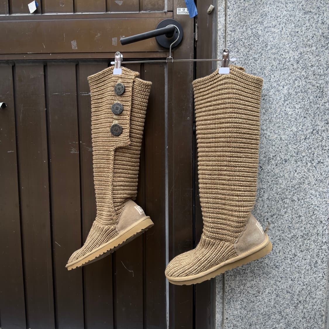 2000s Y2K 니트 카디 어그 부츠 상품이미지2