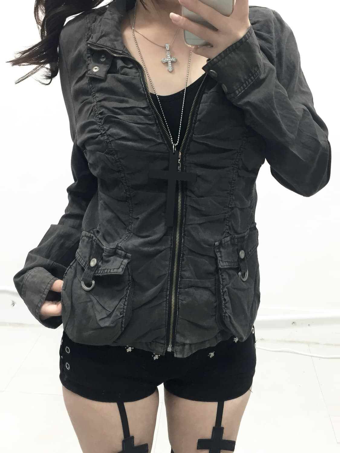 y2k 펑크 포켓 셔링 자켓 상품이미지3
