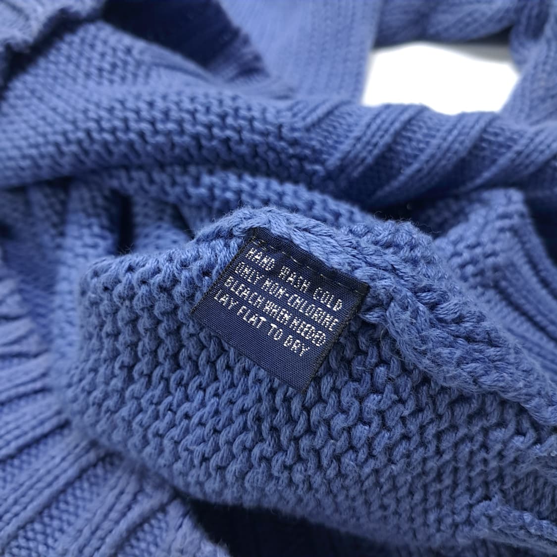 CL027 L 폴로 랄프로렌 오리지널 빈티지 아쿠아 블루 니트 스웨터 상품이미지5