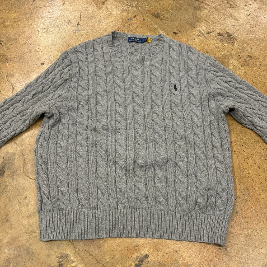 폴로 랄프로렌 그레이 꽈배기 니트 상품이미지3
