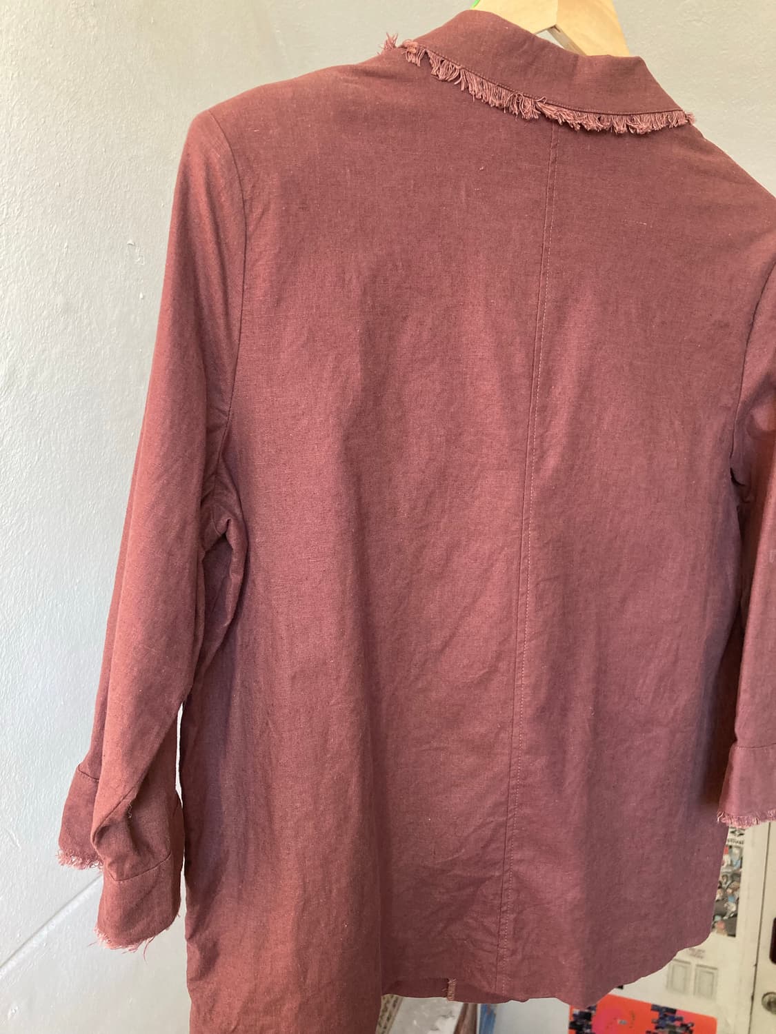 에스닉 버건디 프린지 자켓 상품이미지6