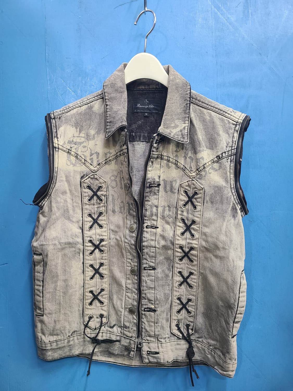 희귀템 일본 그런지펑크 버닝쇼 데님자켓 상품이미지2