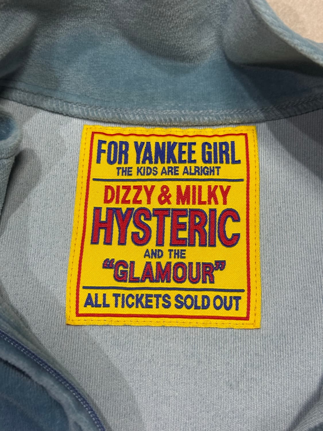 히스테릭 글래머 웃고 있는 히스걸 벨루어 트랙 탑 저지 자켓 상품이미지5