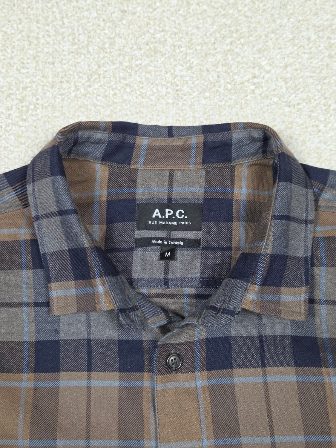 [A.P.C.] 코튼 린넨 체크 포켓 셔츠 | S00446 상품이미지3