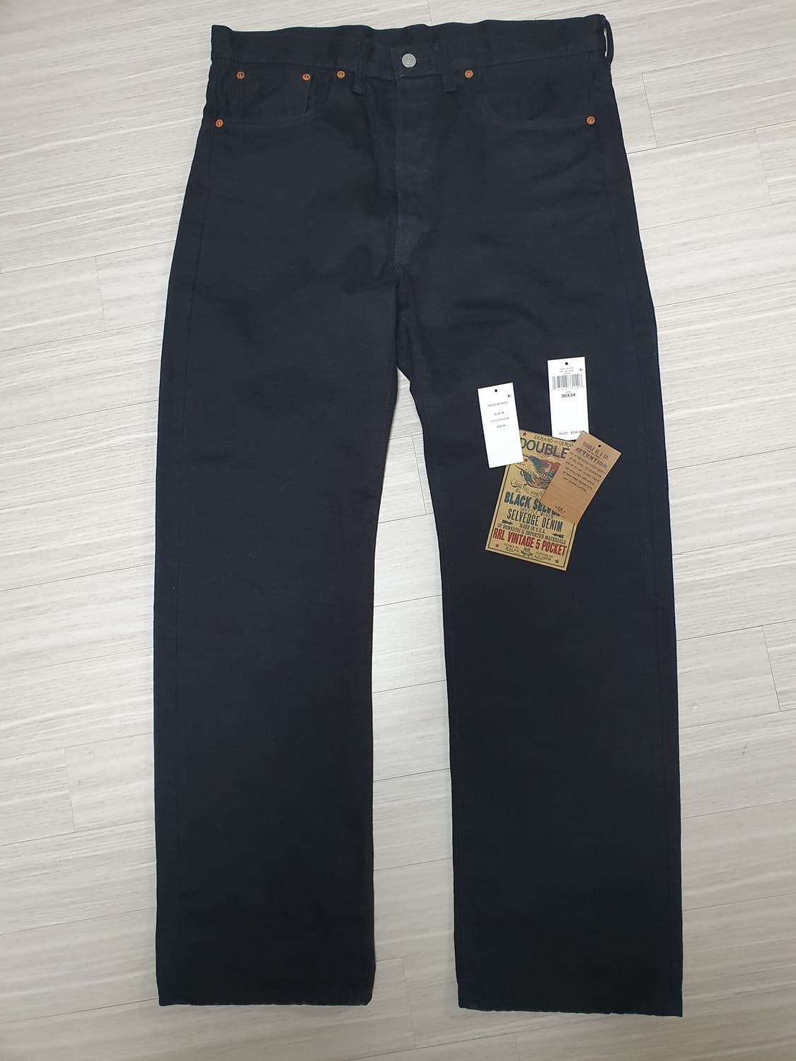 RRL 더블알엘 빈티지파이브포켓 블랙온블렉 36x34 상품이미지3