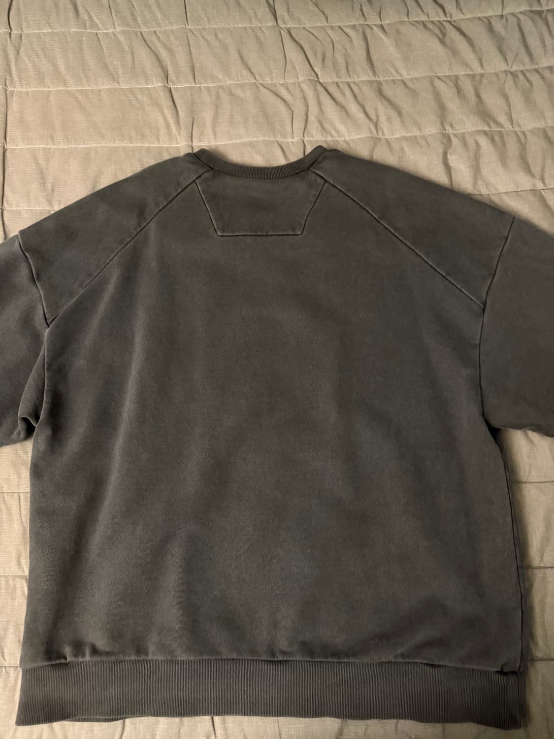 준지 23ss 가먼트다잉 루즈핏 맨투맨 그레이 S (다잉 스웨트) 상품이미지4