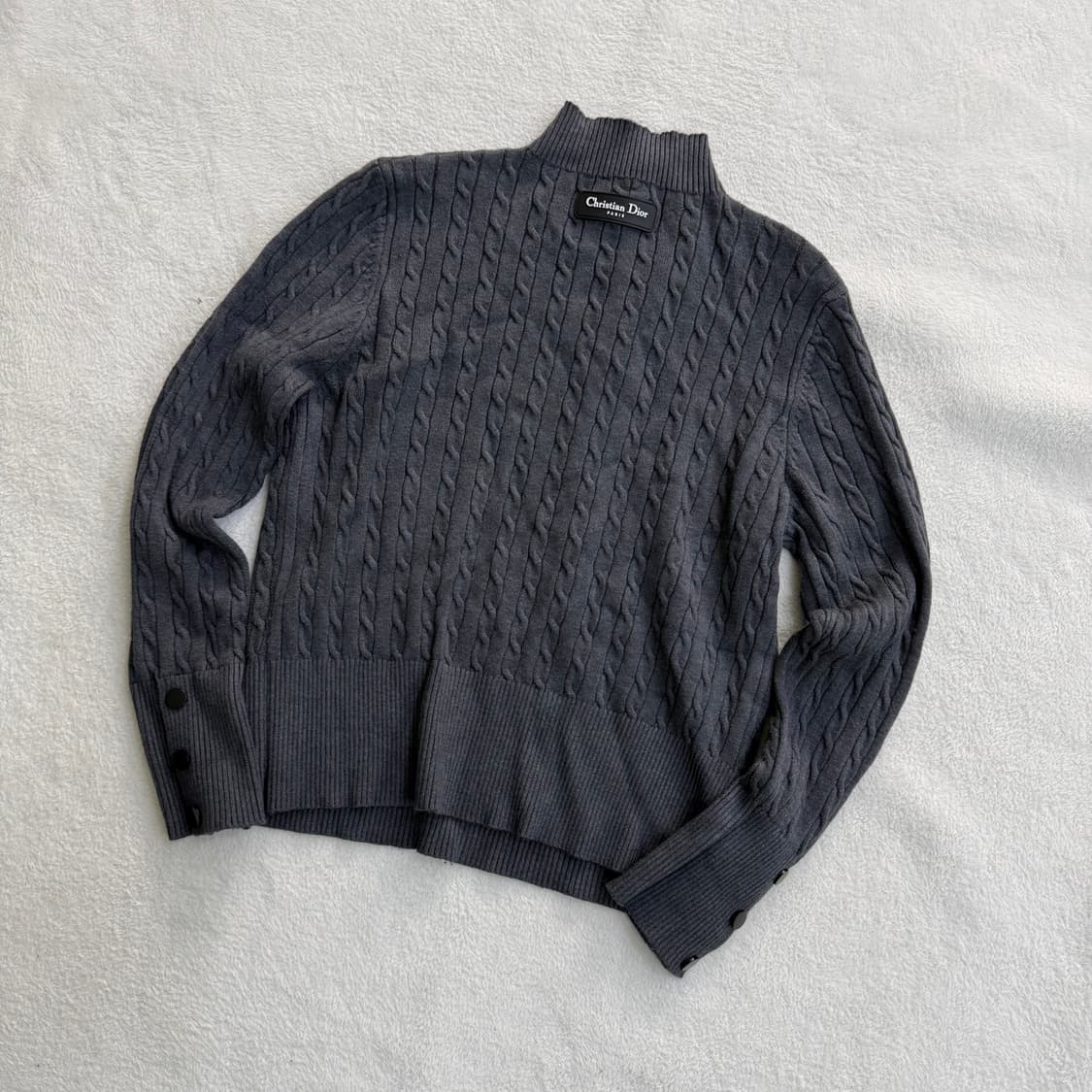 실측확인 D로고 케이블 니트 스웨터 0403T 상품이미지2