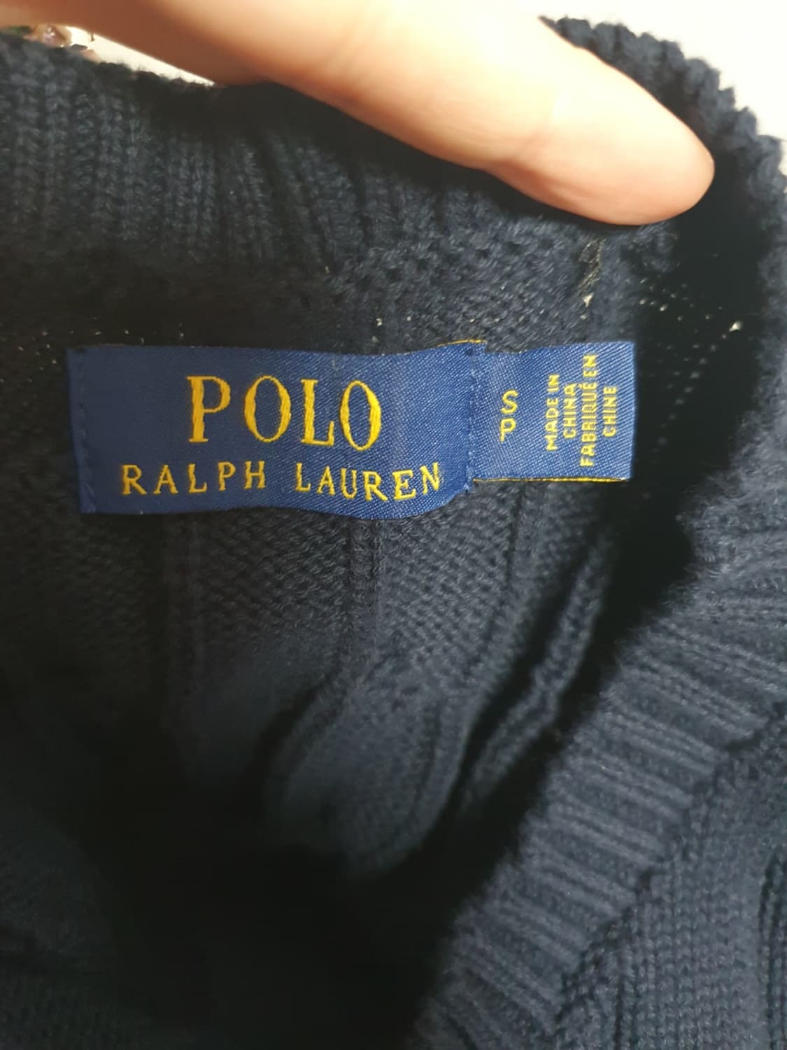 폴로 랄프로렌 네이비 니트 레드 포니 S 상품이미지6