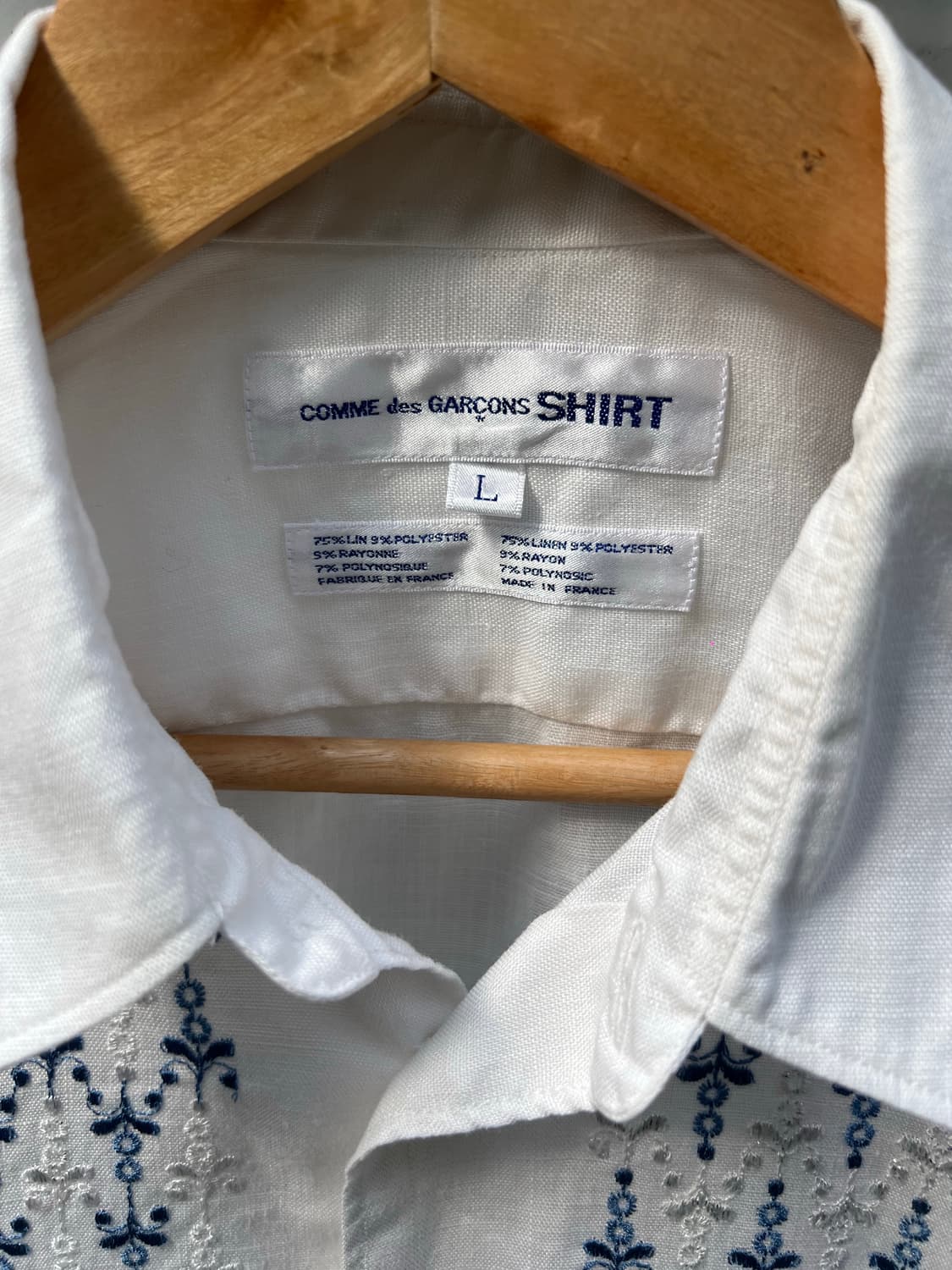 Comme des garcons Shirt Embroidered Flor 상품이미지4
