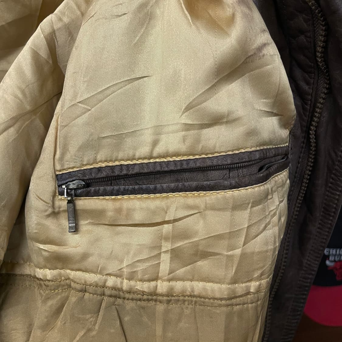 90s MONTES 레더 웨어 레이싱 패치 리얼 레더 자켓 상품이미지8