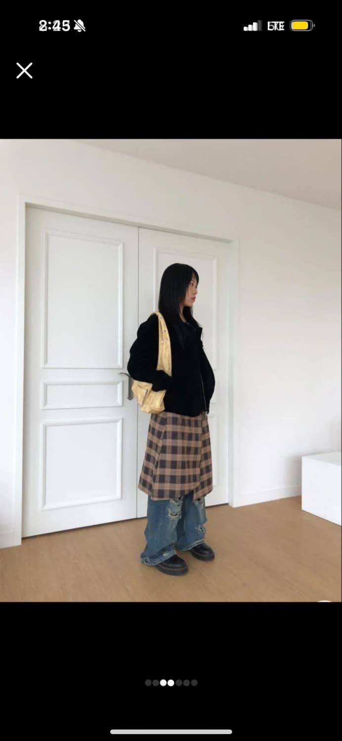 이이알하우스 체크 랩 레이어드 스커트 에프터먼데이 콜하그 피에브레   상품이미지3