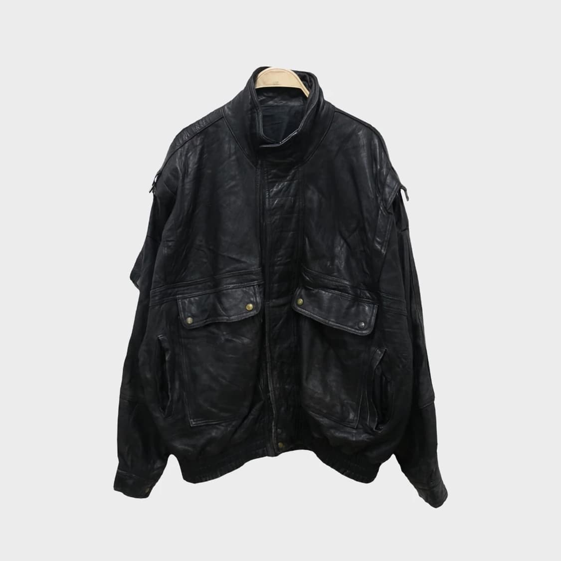90'S VINTAGE LEATHER BOMBER 가죽자켓 60657 상품이미지1