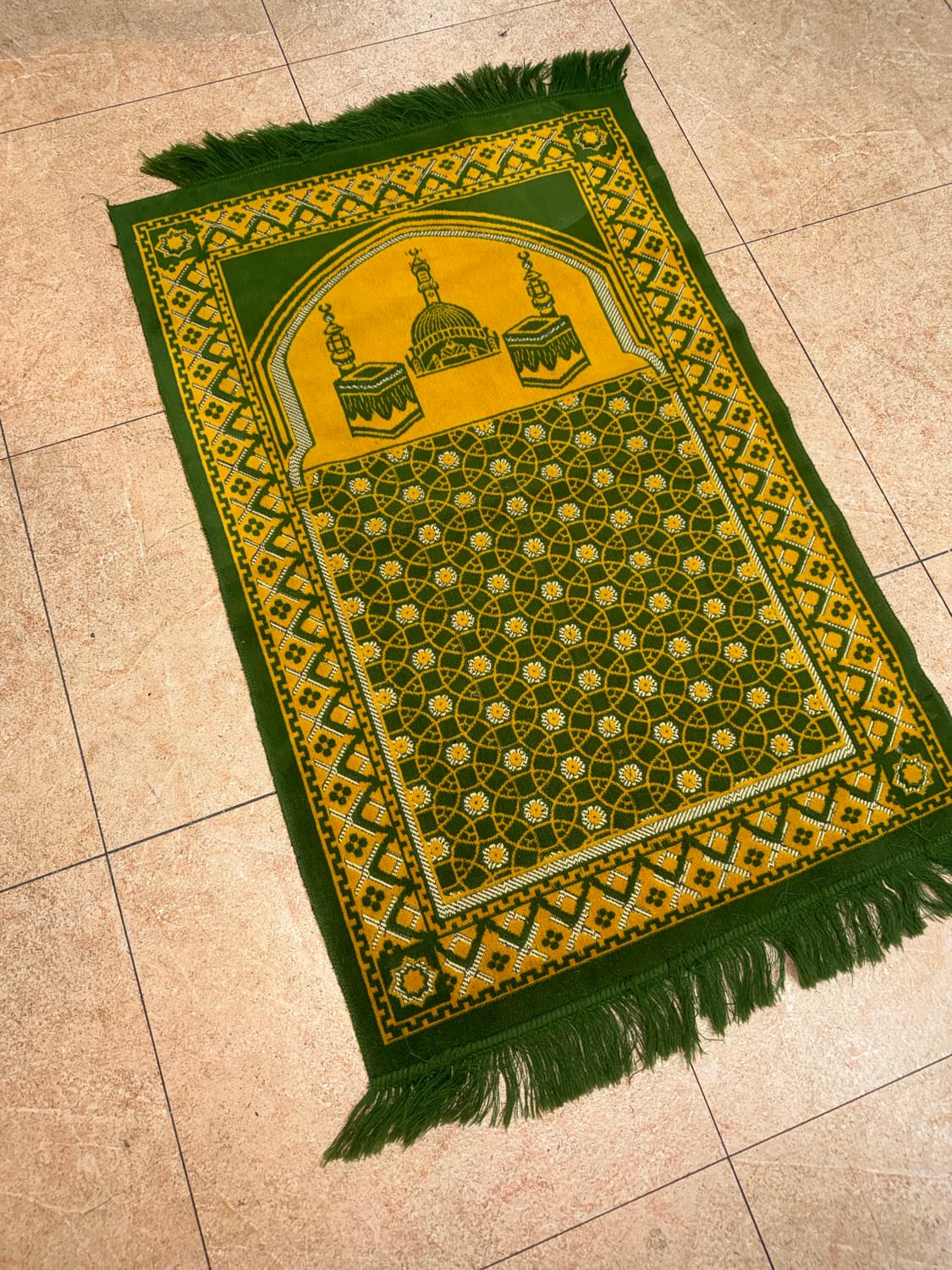 빈티지 에스닉 패턴 옐로우그린 러그 발매트  상품이미지2
