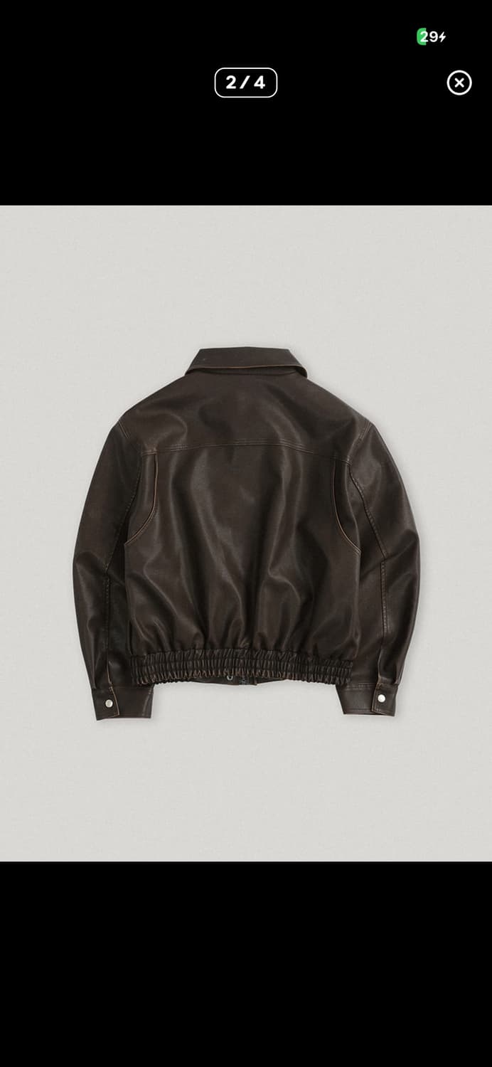 스무드무드 카펜더스 레더 자켓 브라운 OS 상품이미지3