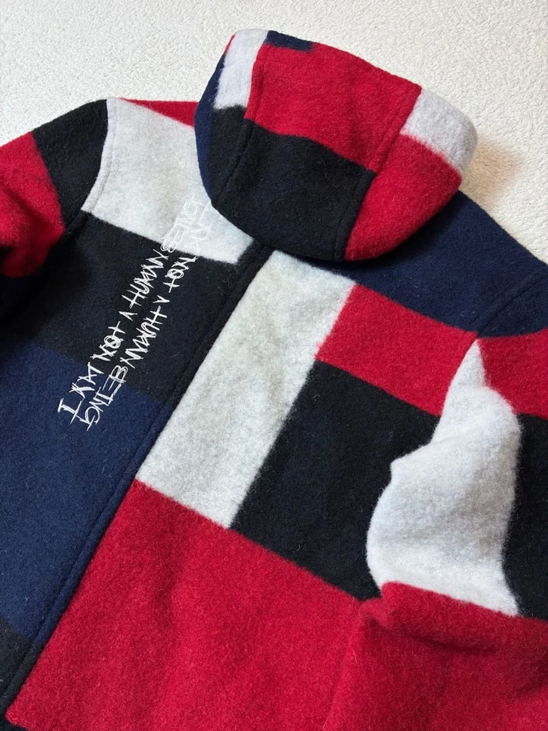 아이앰낫휴먼비잉 17FW 패치 워크 더플 코트 PN6939 상품이미지6