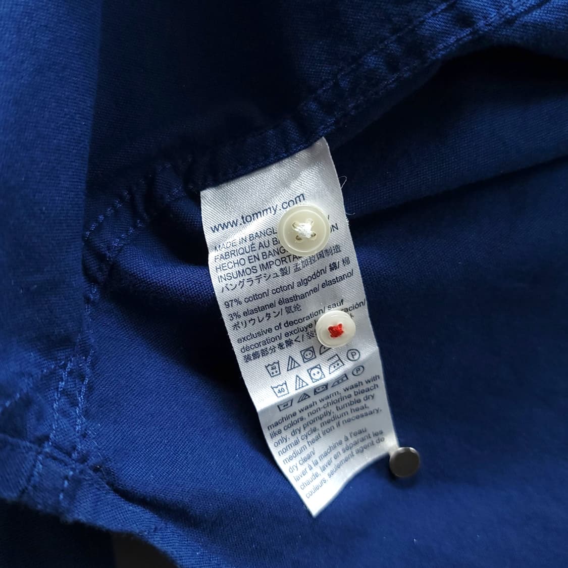 [M] 타미힐피거 네이비 포인트라인 슬림핏 긴팔셔츠 상품이미지9