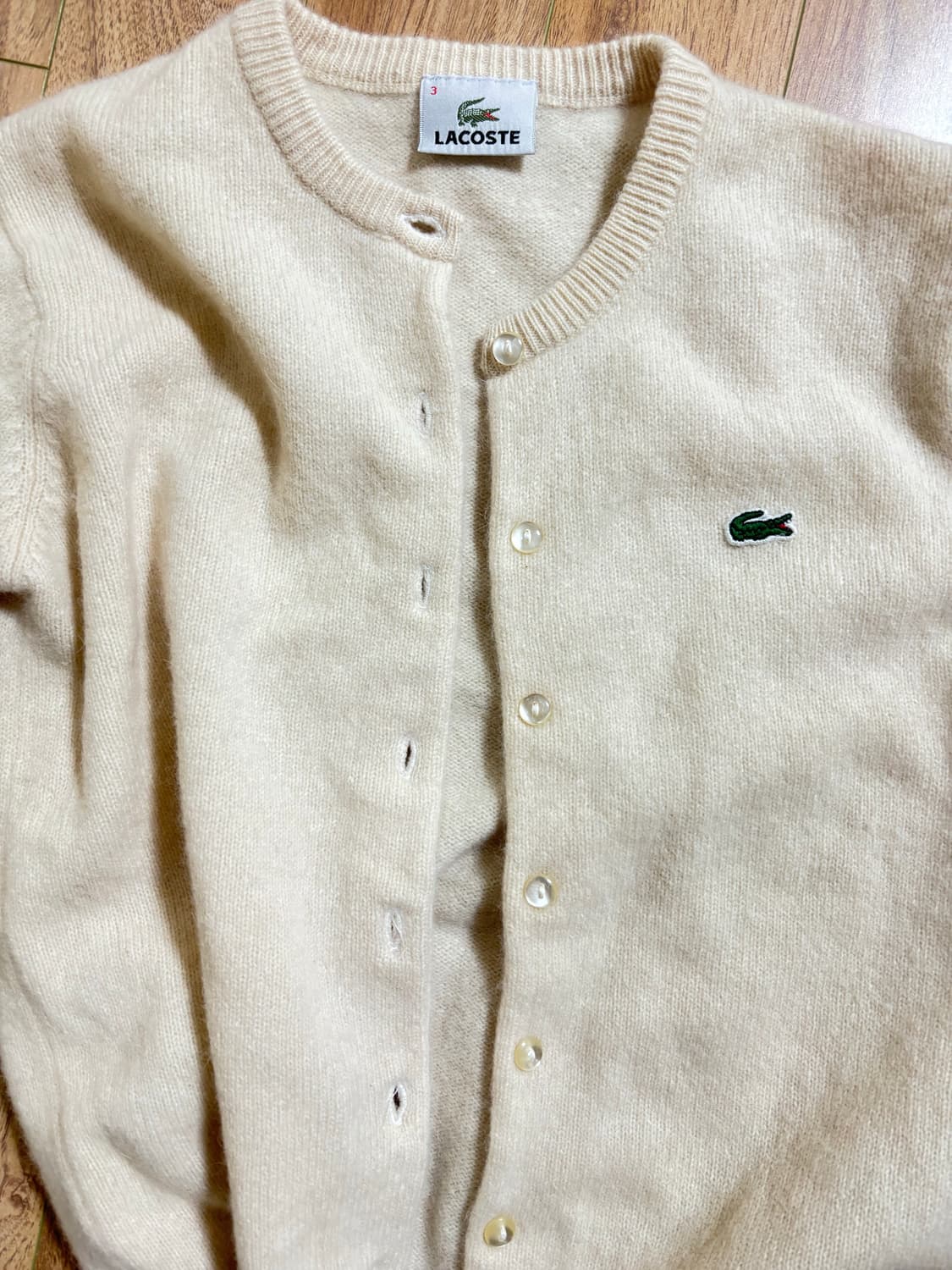 라코스테 아이보리&베이지 가디건 상품이미지1