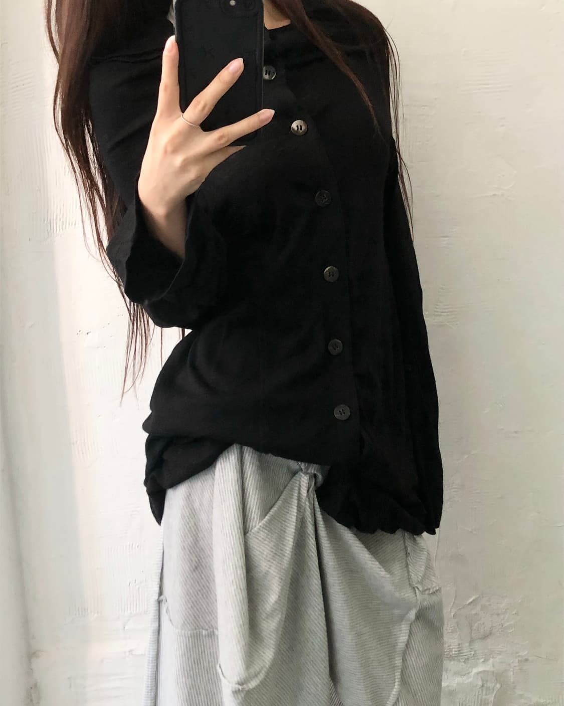 Junya Watanabe 준야와타나베 카라 버튼 롱 가디건 상품이미지2