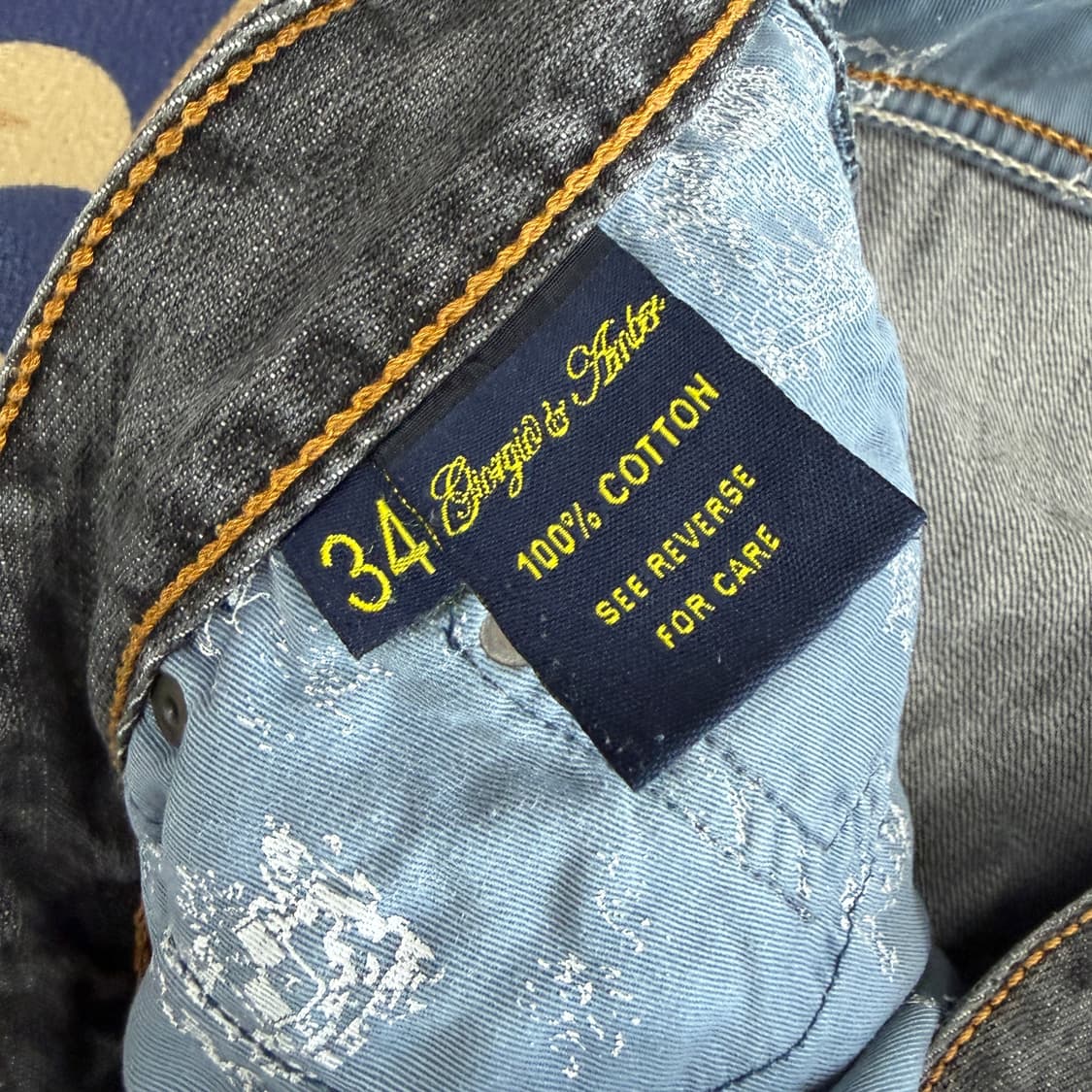 (34) GIORGIO& AMBER 올드스쿨 흑청 데님팬츠 상품이미지5