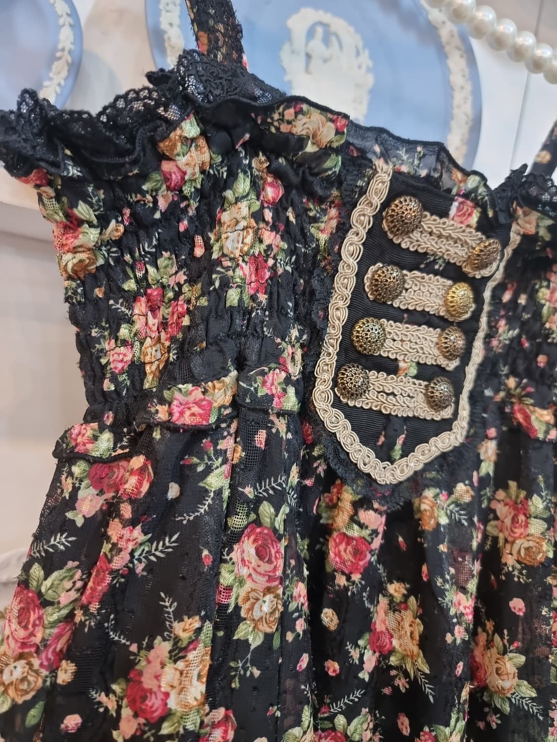 axes femme 로즈 플라워 레이스 끈원피스 상품이미지6