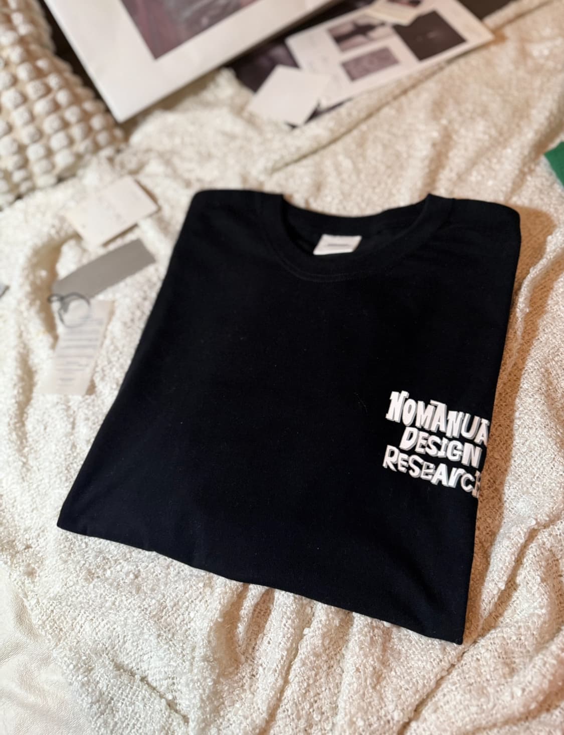 xl) 노매뉴얼 DOODLE LOGO T-SHIRT - BLACK 티셔츠 상품이미지2