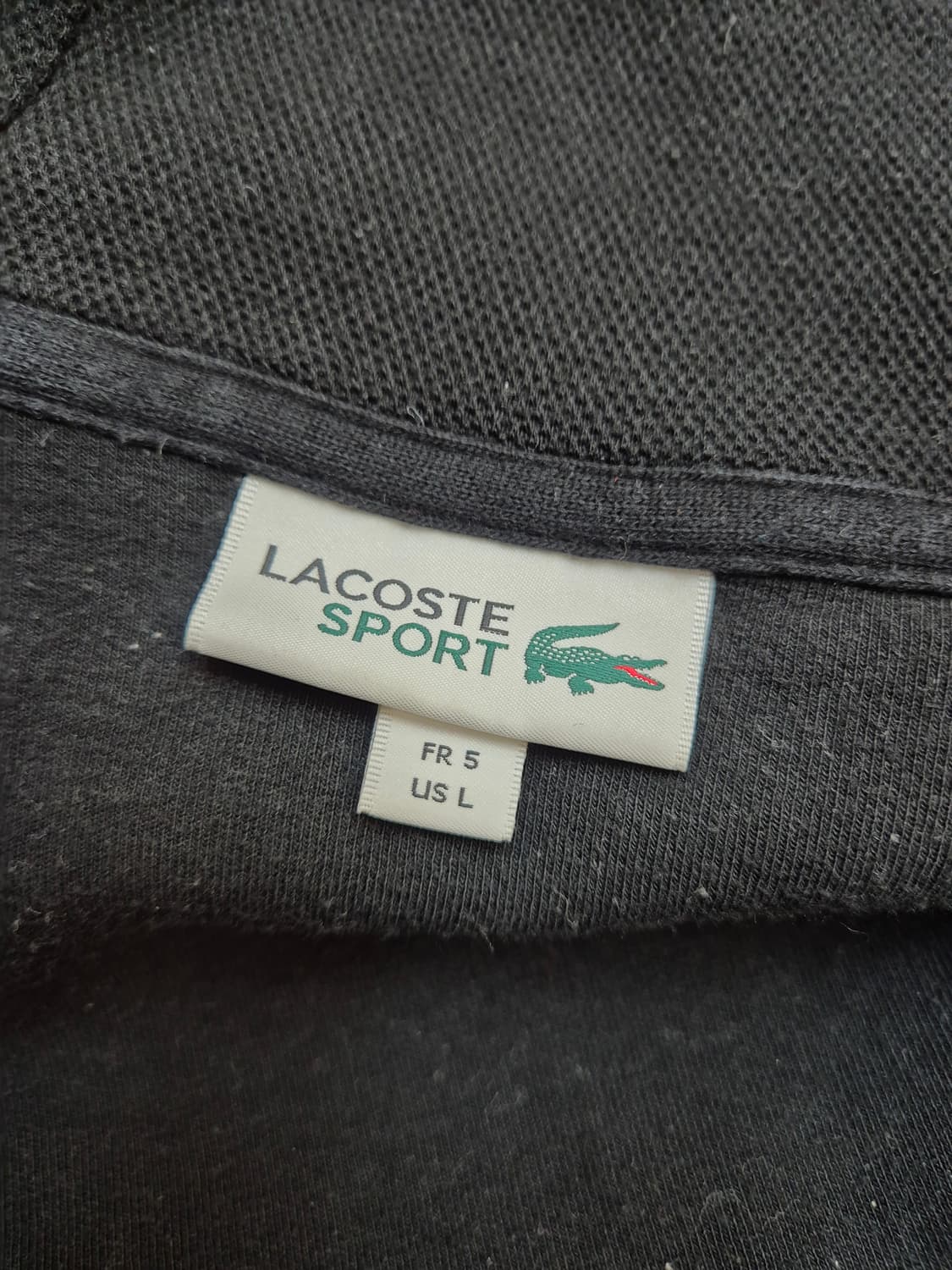 라코스테 블랙 스포츠 후드 집업입니다. FR 5, US L 사이즈로 10 상품이미지3