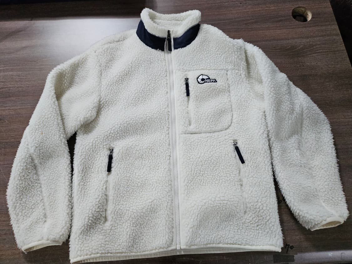 네파 아이보리 뽀글이 플리스 자켓  90  XS 상품이미지1