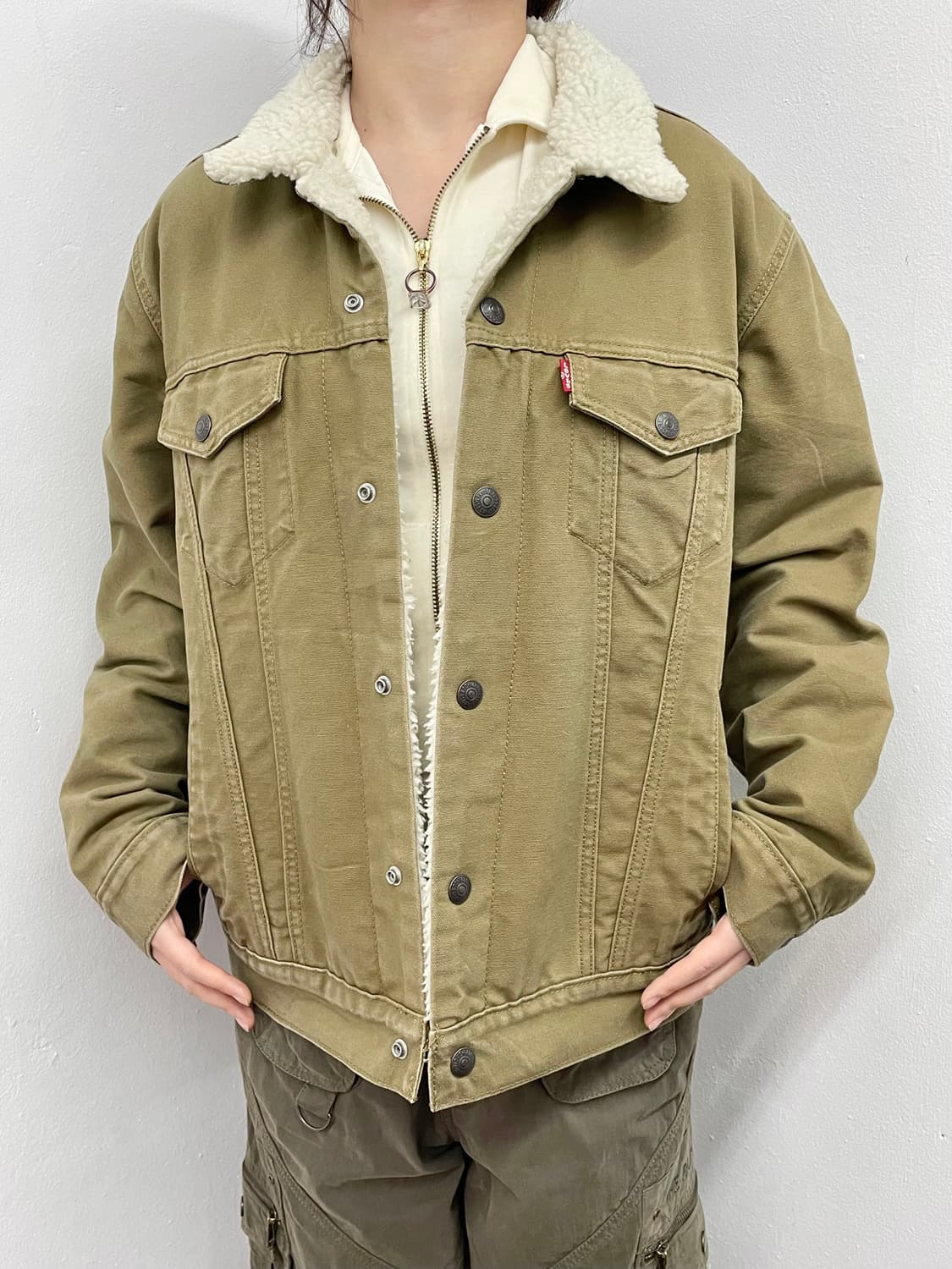 리바이스 카멜 양털 트러커 자켓  상품이미지1