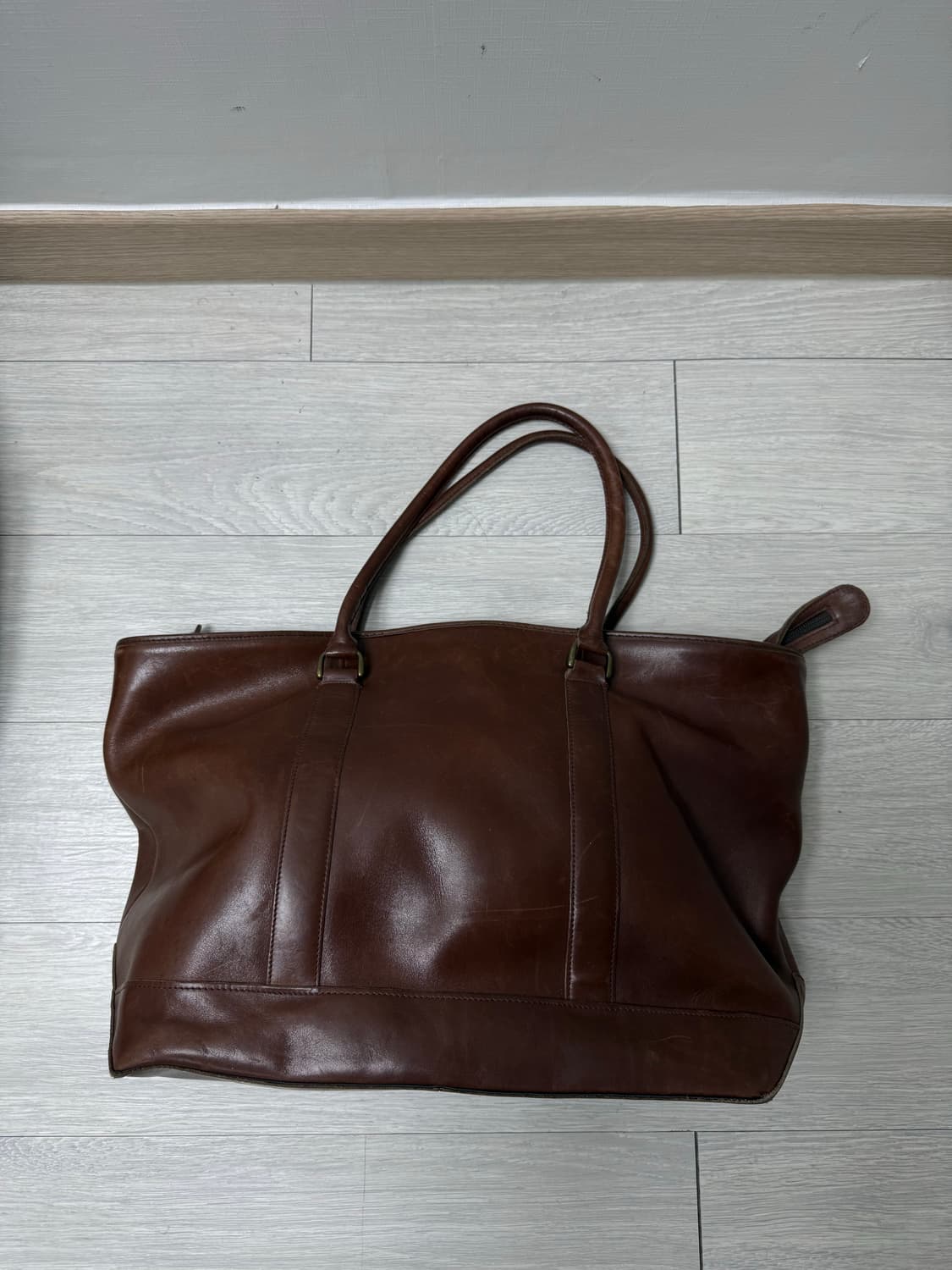 (OS)LLBEAN 엘엘빈 레더 라지 토트백 브라운 상품이미지2