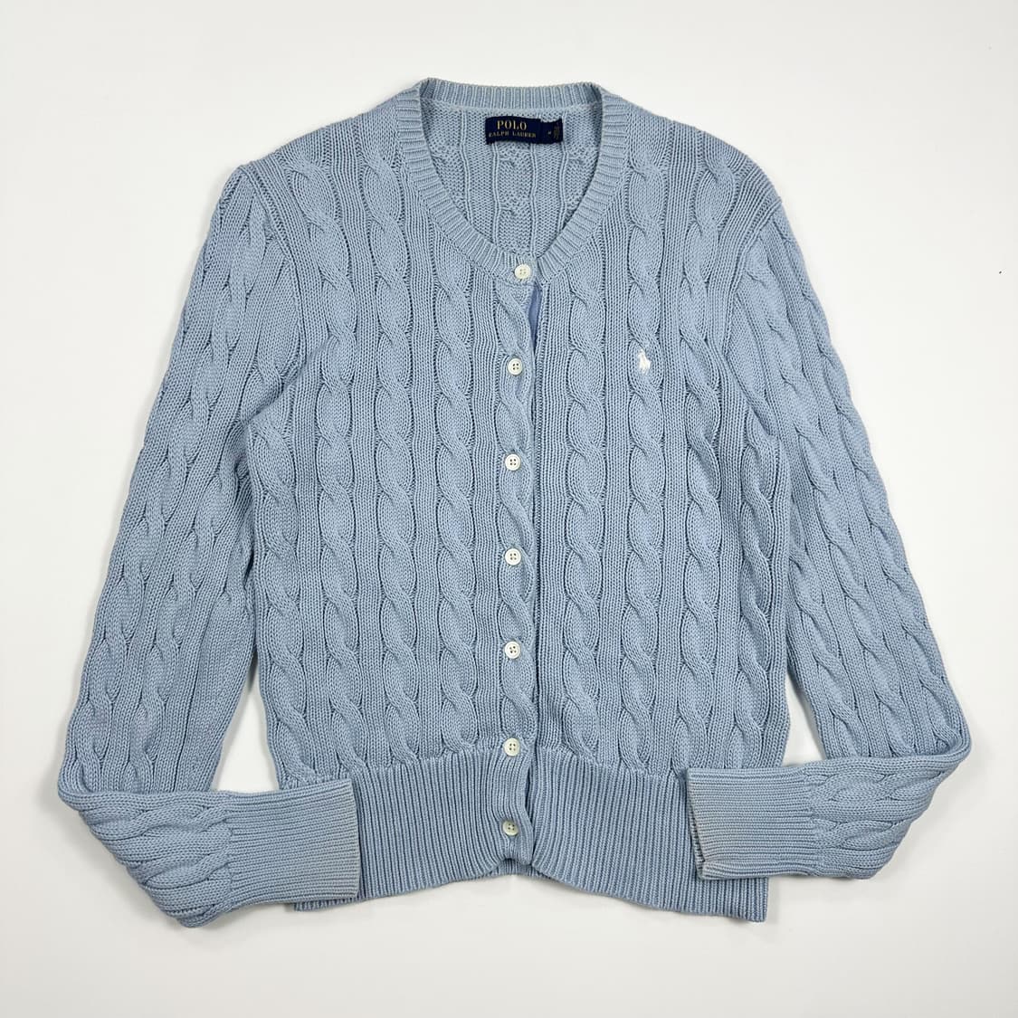 폴로 랄프로렌 포니 하늘색 니트 가디건 (M 여성추천) 상품이미지2