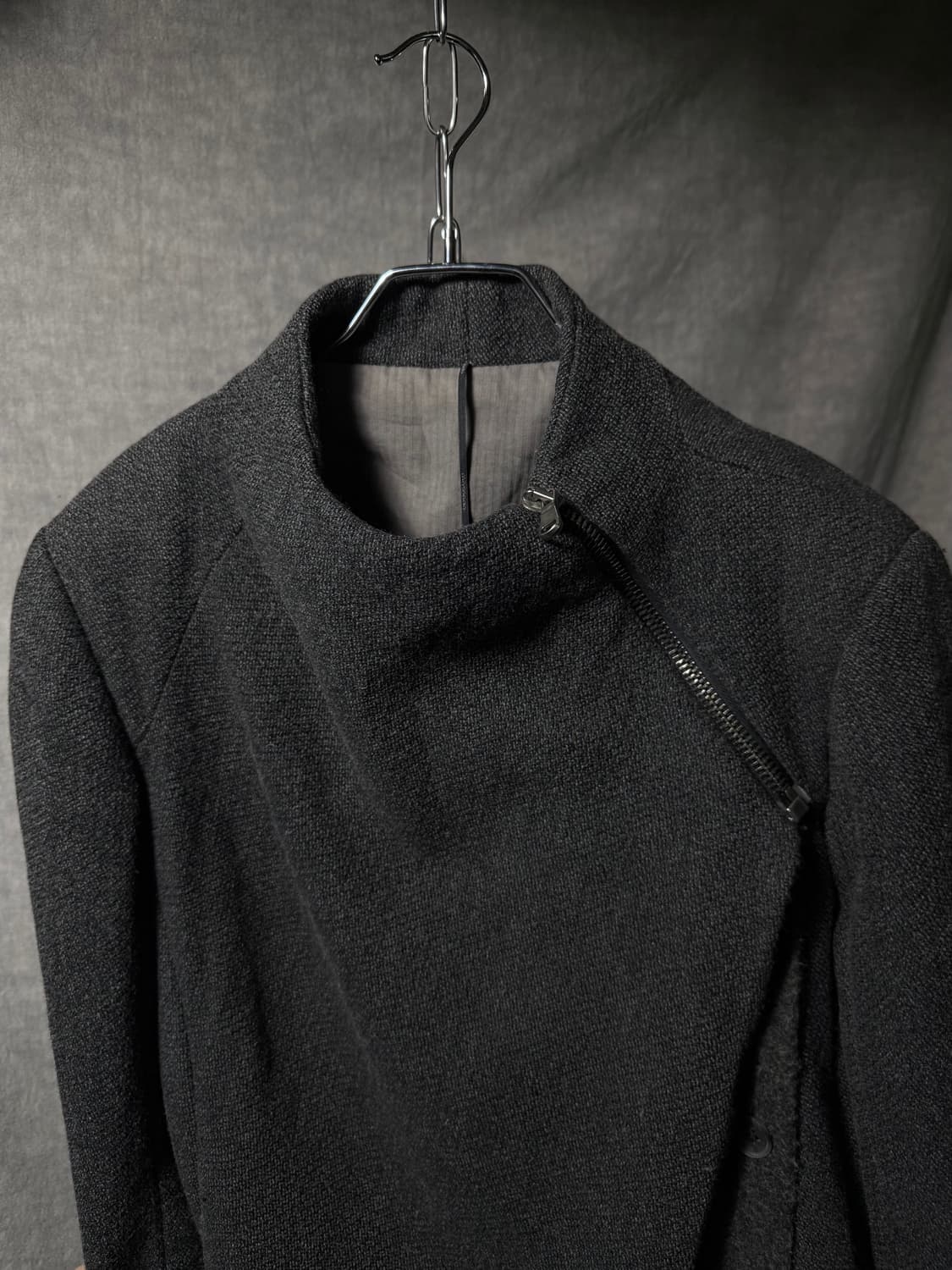 Masnada Asymmetric Zip Wool Coat 상품이미지7