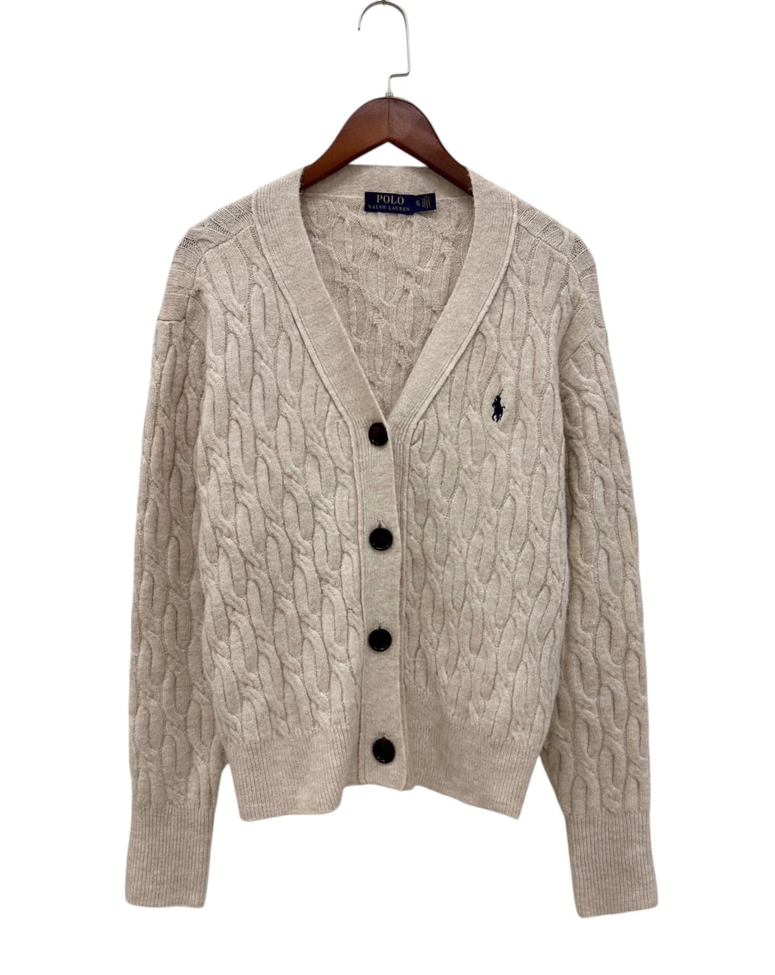 폴로 꽈배기 가디건 오트밀 (여성XL) 상품이미지1