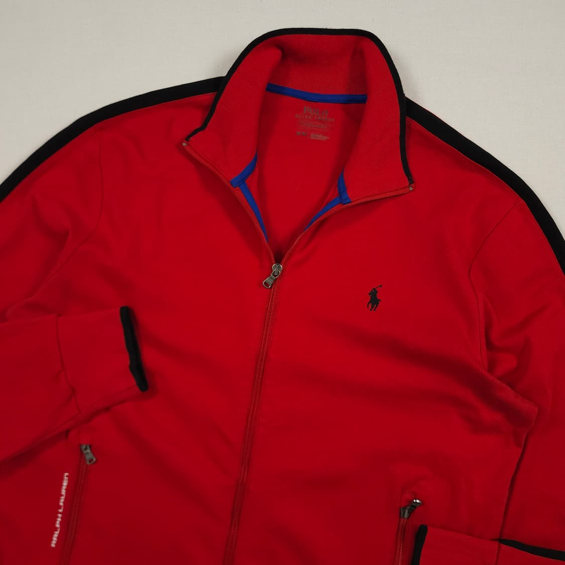 L(100) 폴로 랄프로렌 투톤 트랙탑 져지 레드 상품이미지1