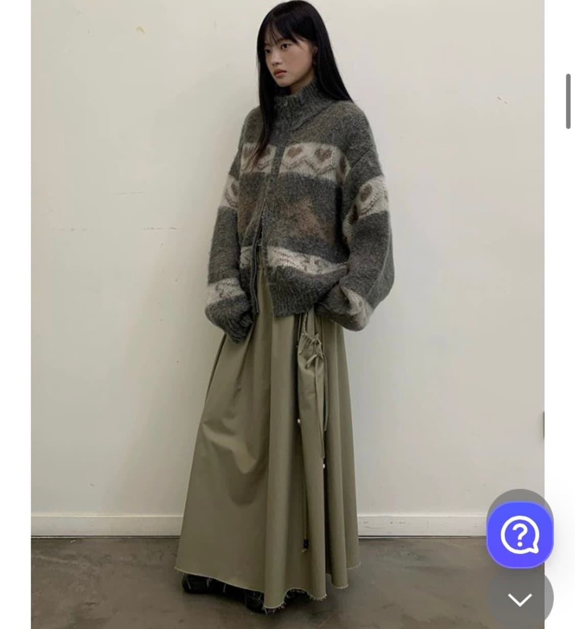 올드런드리 자카드 니트집업 상품이미지2