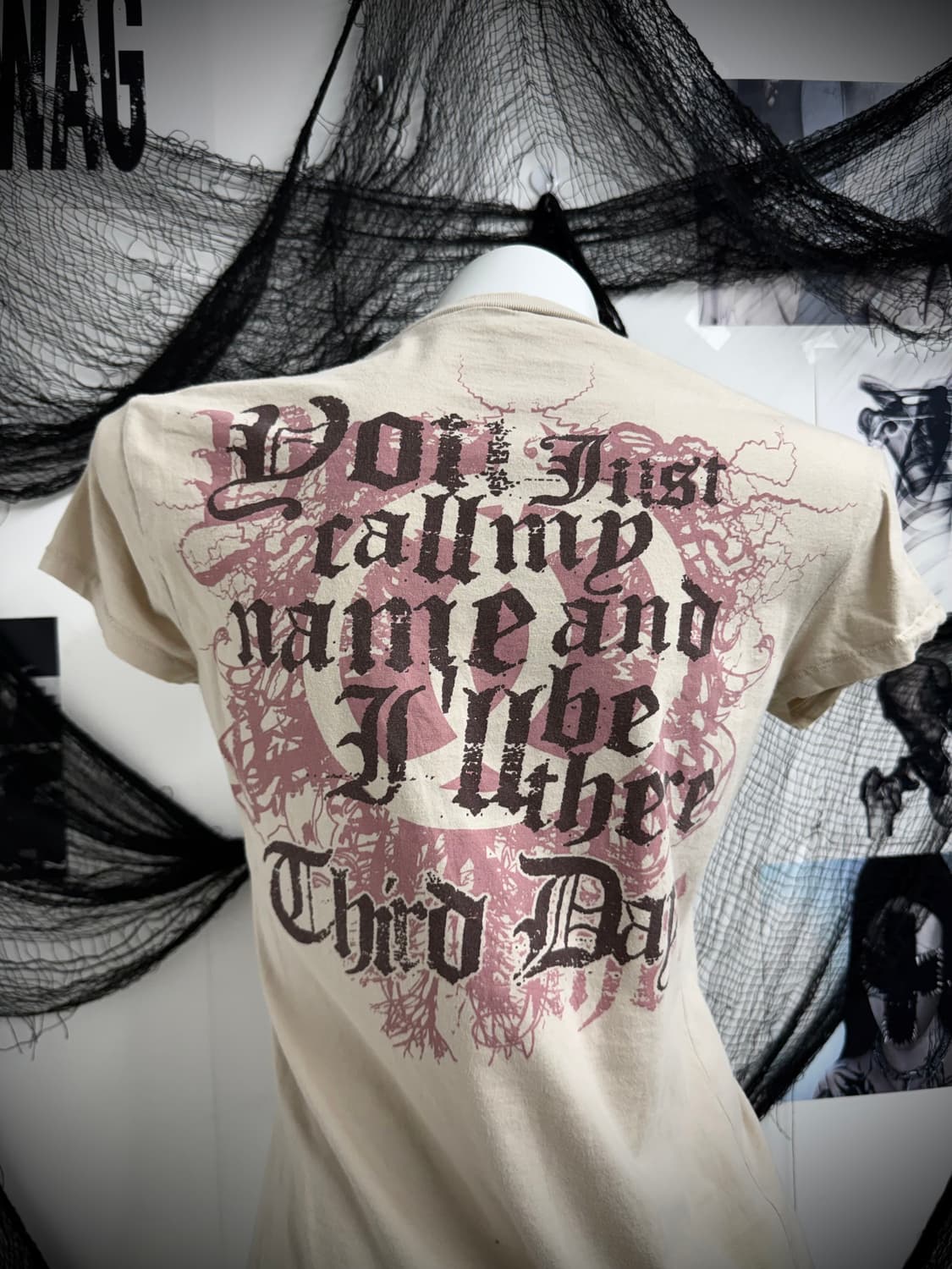 00s cross grunge printing halfsleeve 상품이미지4