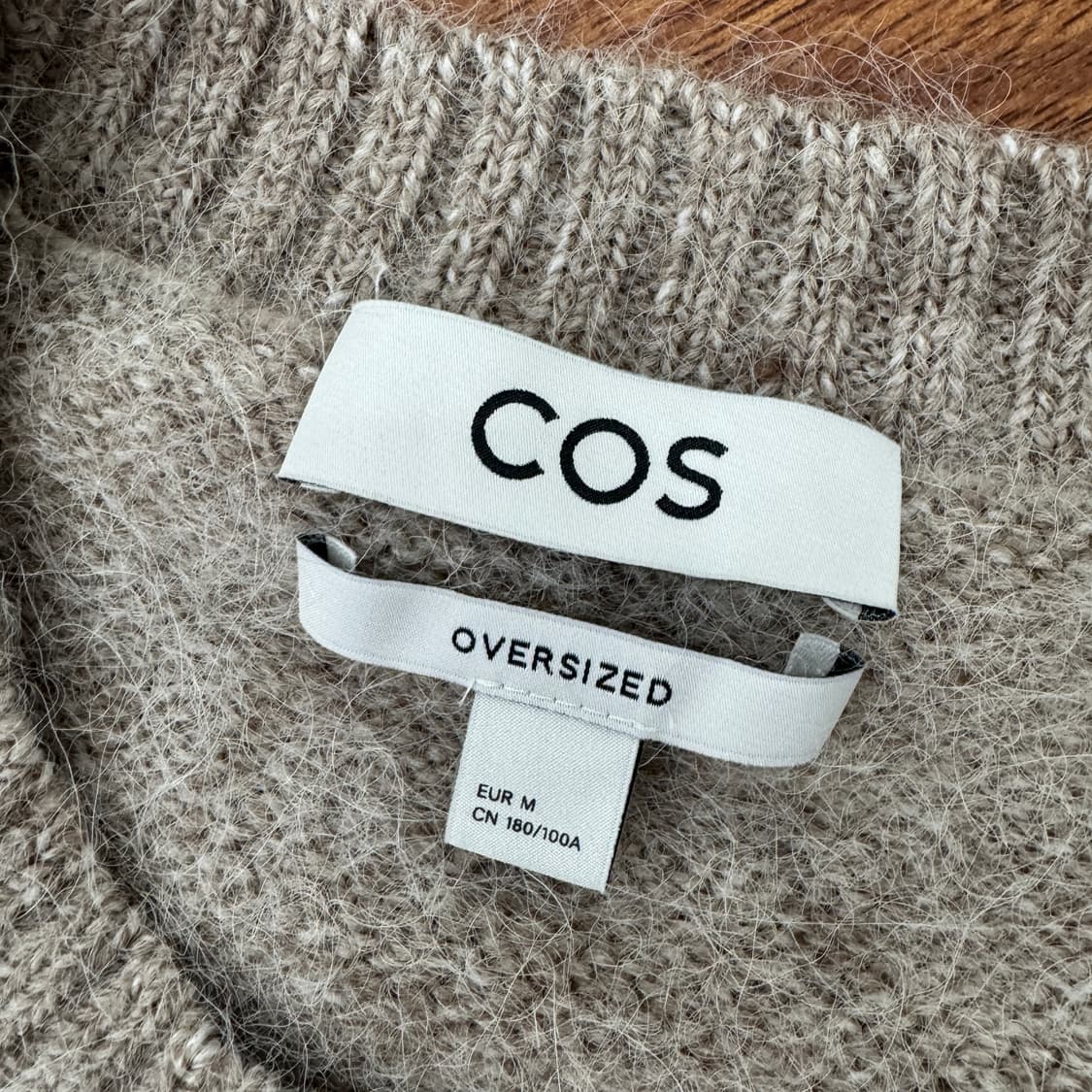 M(105~110) COS 오버사이즈 알파카 오트밀 니트  상품이미지4